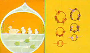 
Examples of paper art sold in Danish craft shops. 
